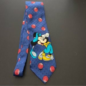 Golf Vintage Silk Disney Mickey Necktie 56” adults Kids Unisex Made in Sweden